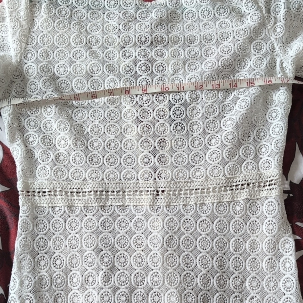 VICI Elegant White Crochet Dress - Picture 3 of 7